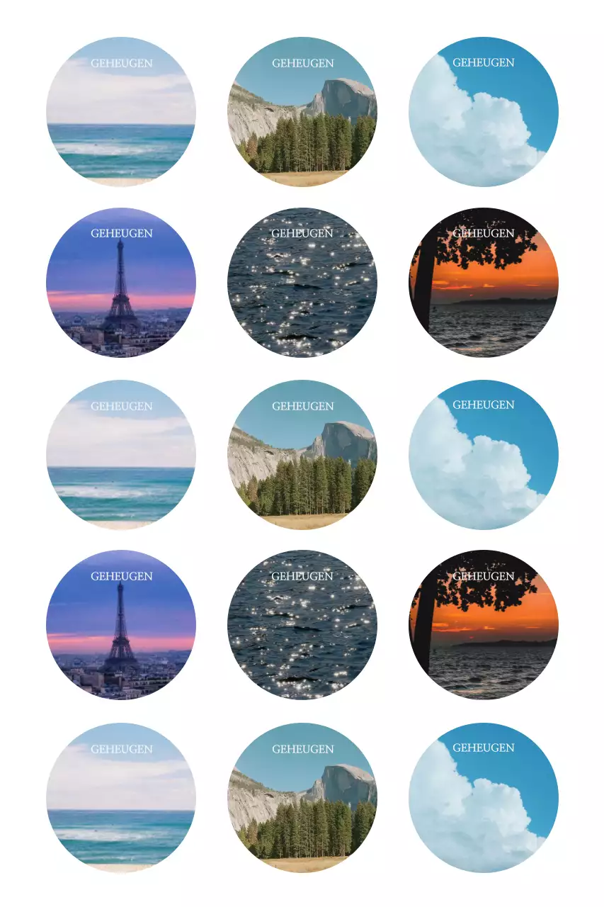 Hemelsblauwe eenvoudige natuursticker