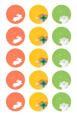 Adesivo arancione tradizionale per le feste