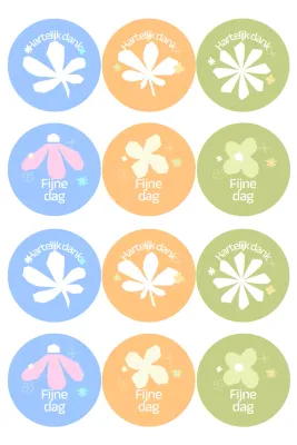 Blauwe eenvoudige stickerartikelen