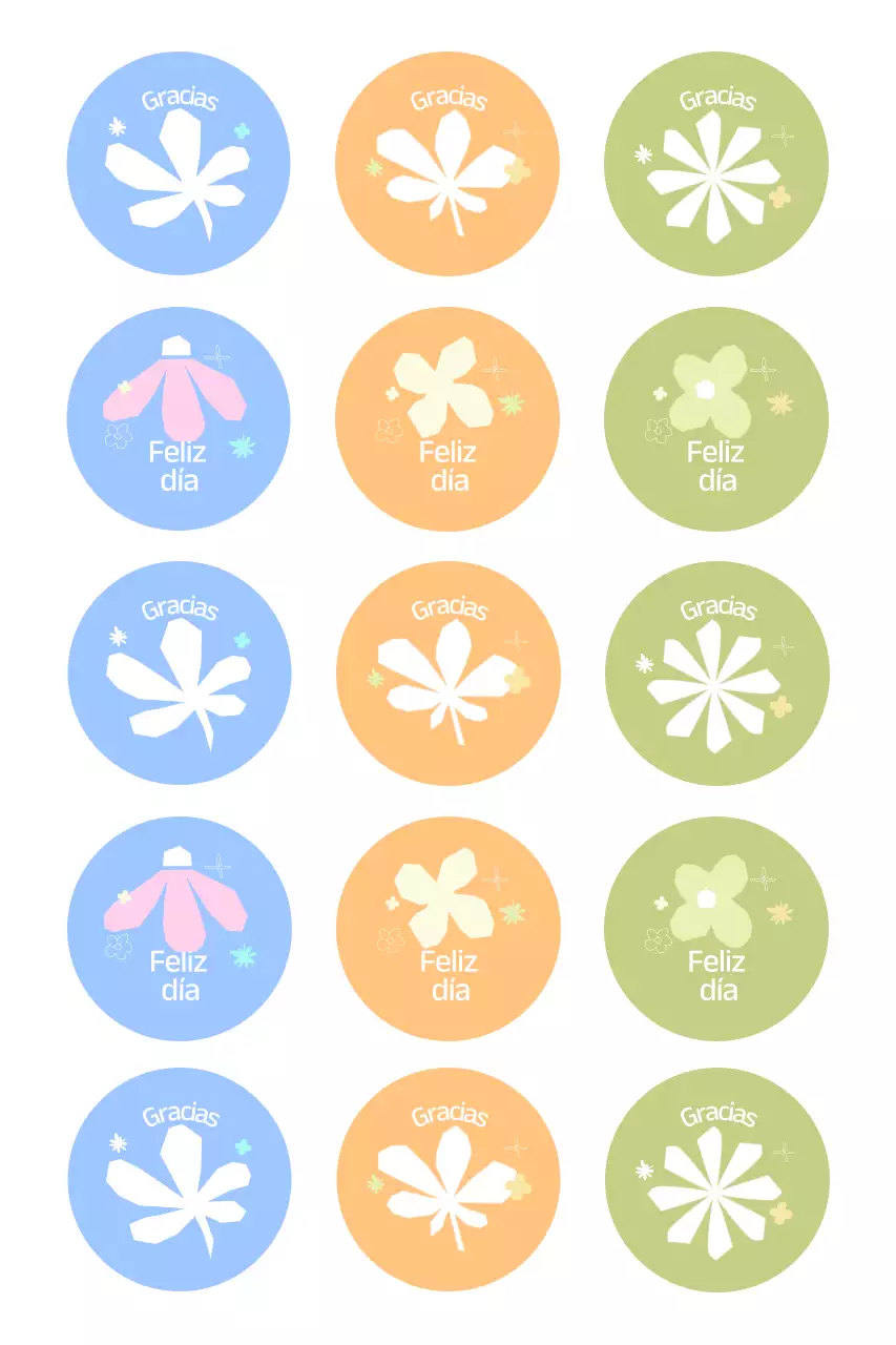 Pegatinas de agradecimiento moradas y bonitas.