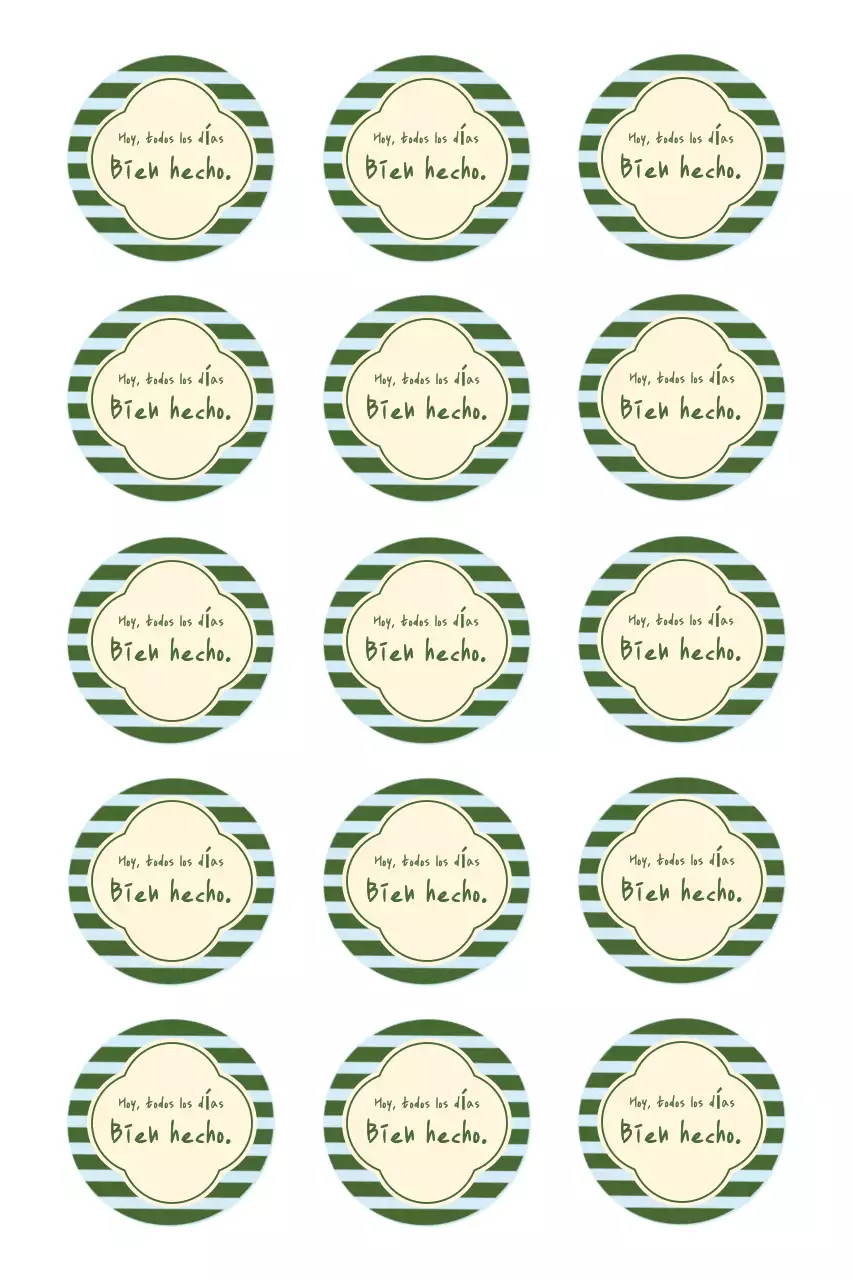 Pegatina verde sencilla de ánimo