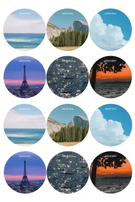 Cornice per foto da viaggio semplice blu cielo