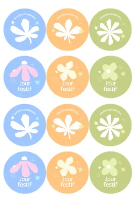 Autocollants simples bleus