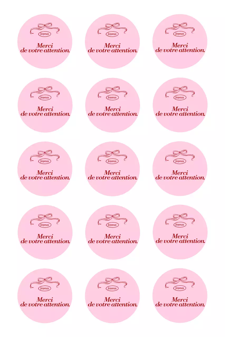 Autocollant simple de remerciement rose