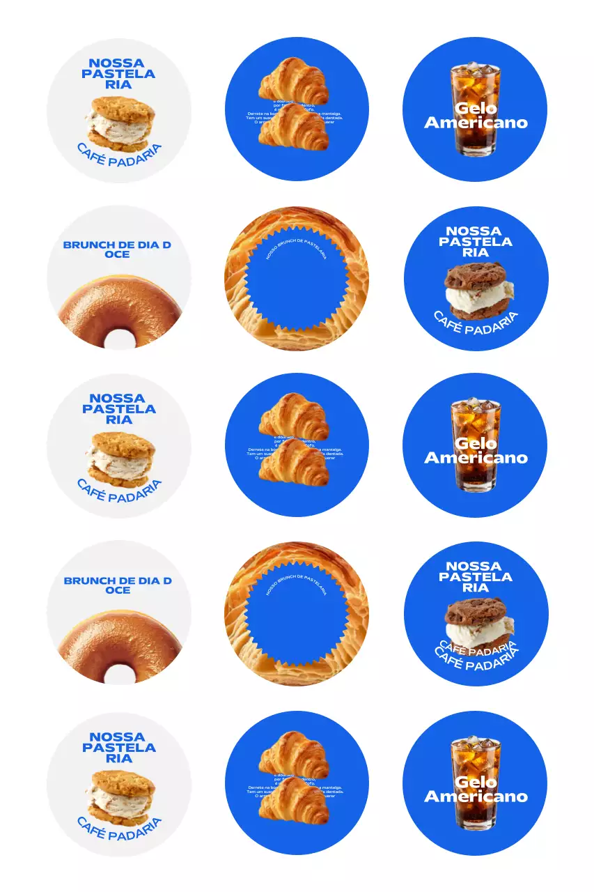 Promoção do Menu Brunch Blue Simple