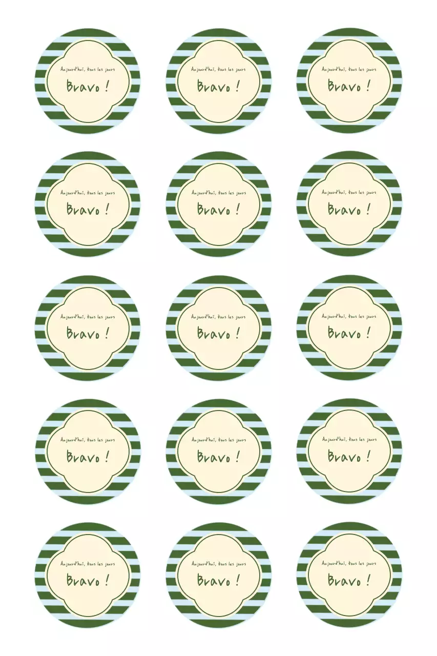 Autocollant d'encouragement simple vert