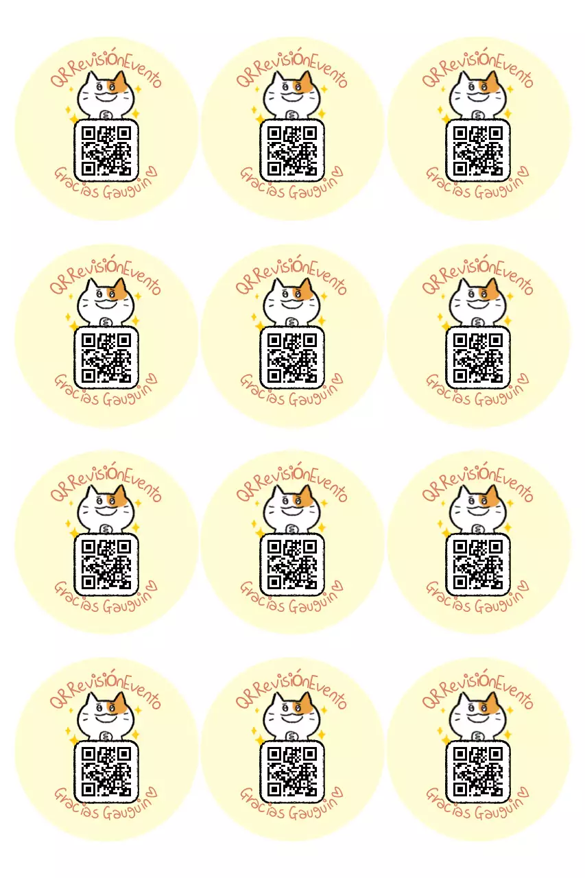 Pegatinas de eventos amarillas y bonitas