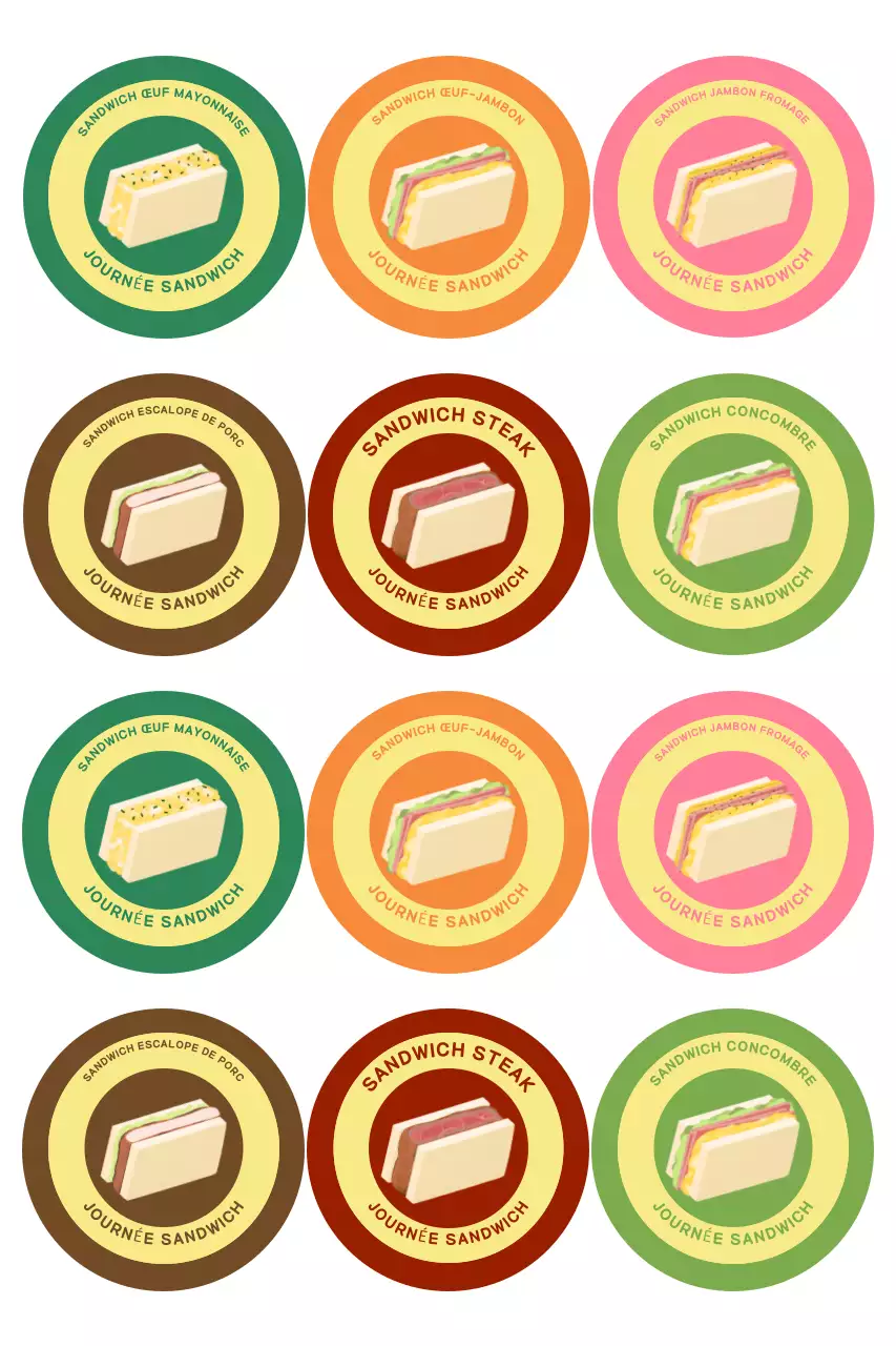 Autocollants alimentaires Green Pop