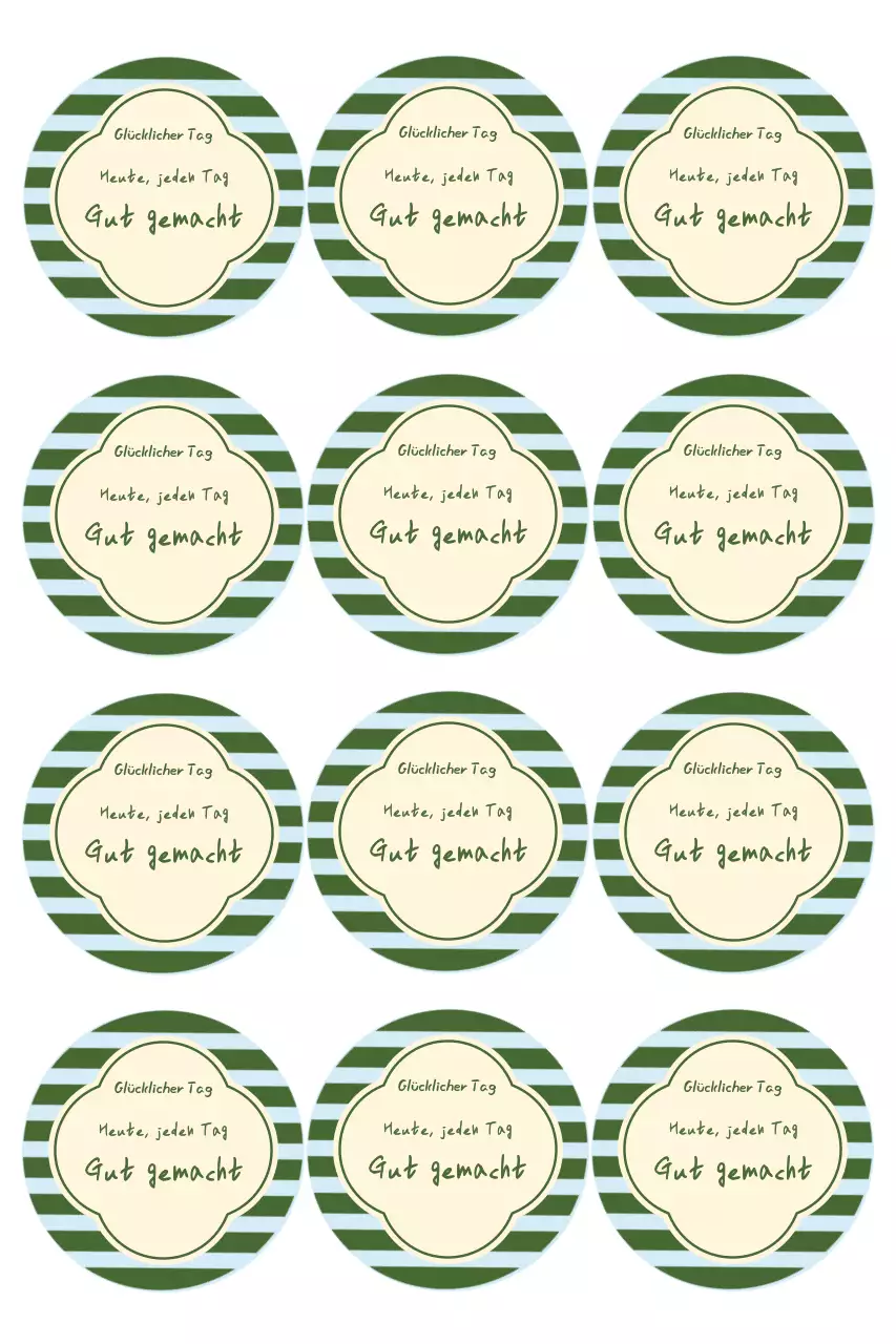 Grüner einfacher Jubel-Aufkleber