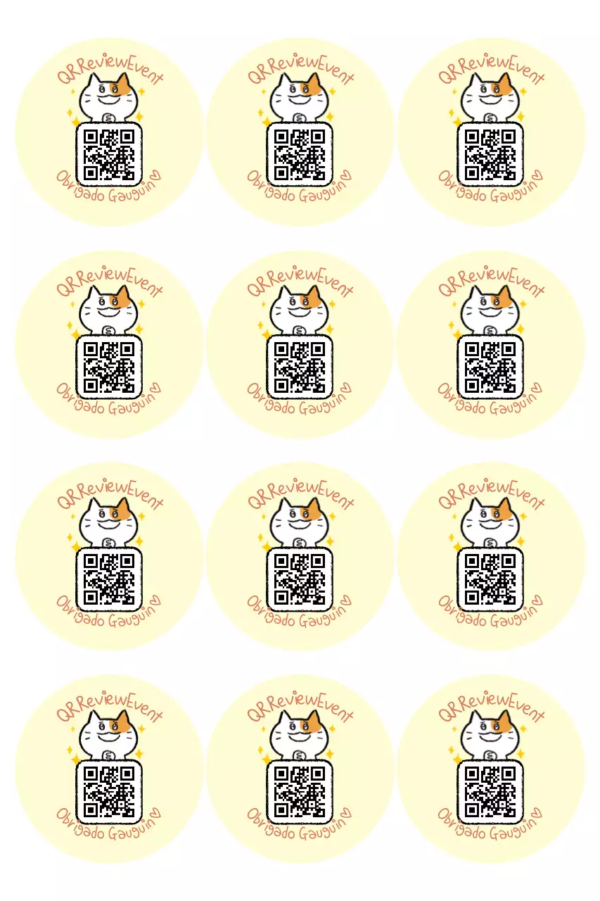 Adesivos de evento amarelos e fofos