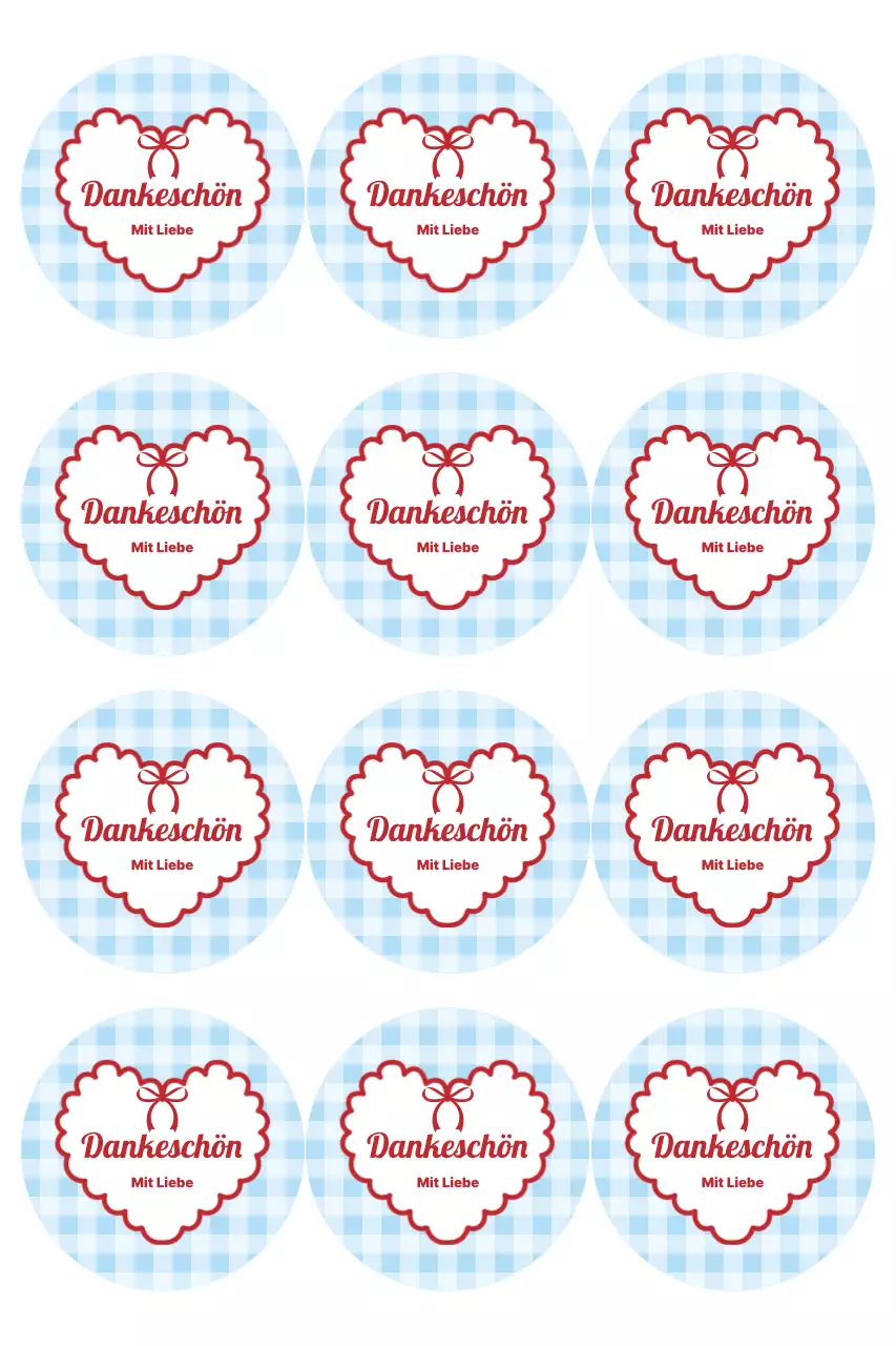 Himmelblauer einfacher Dankeschön-Aufkleber