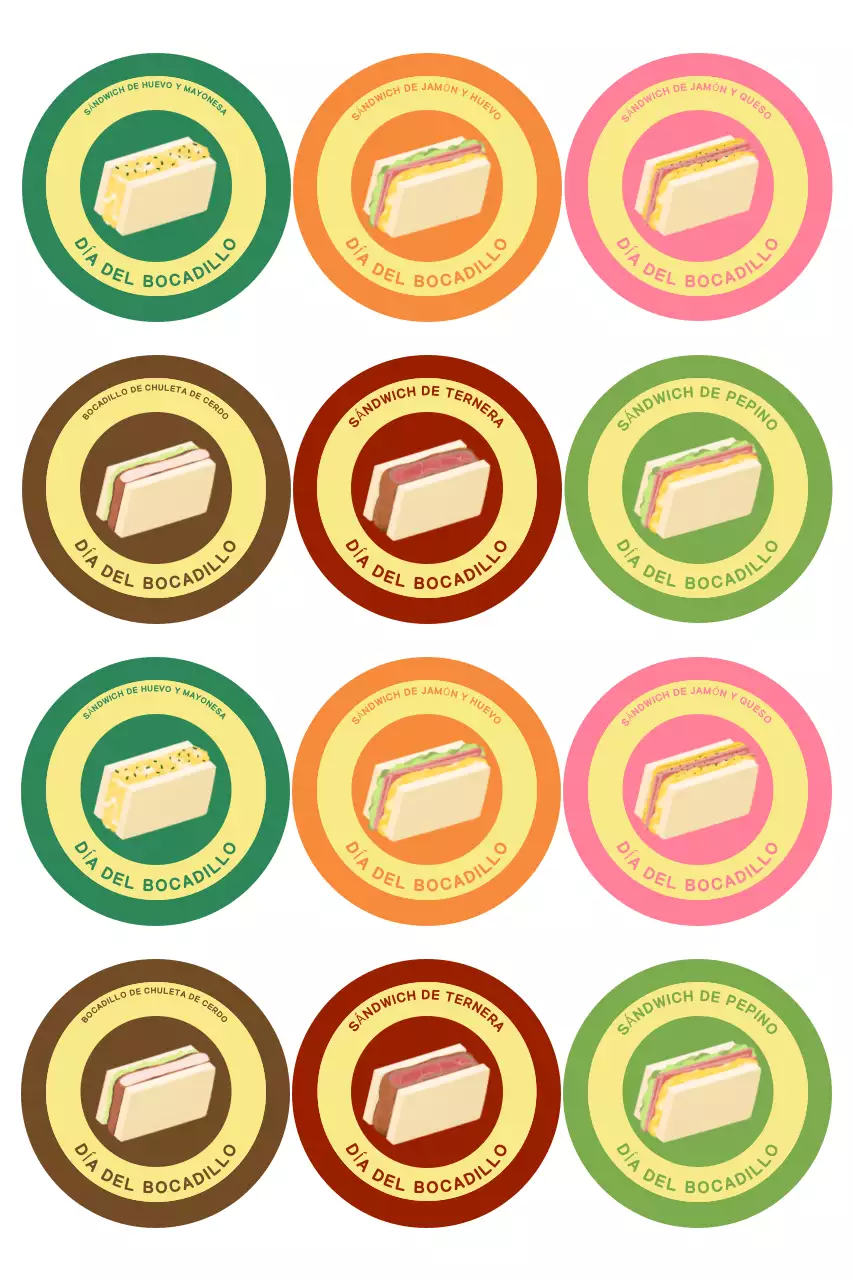 Pegatinas de comida Green Pop