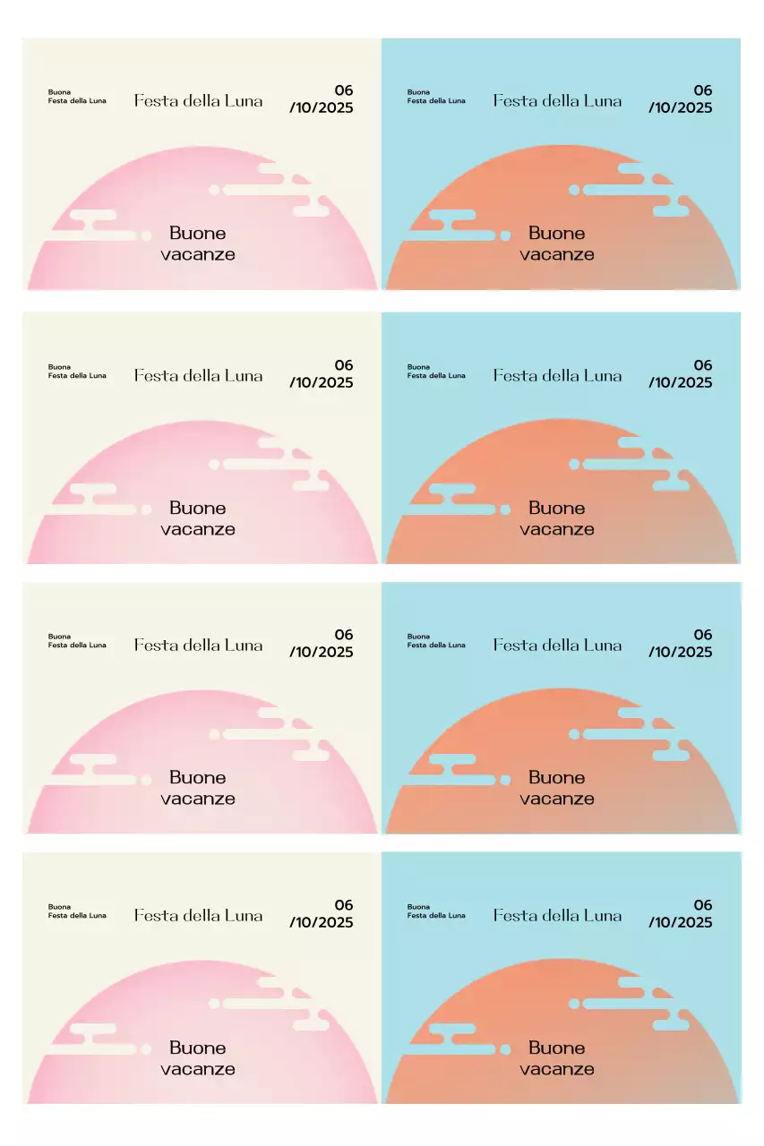 Cartolina tradizionale blu di Chuseok