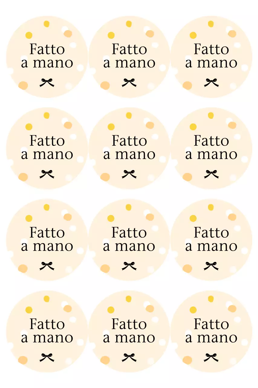 Adesivi semplici beige fatti a mano