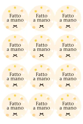 Adesivi semplici beige fatti a mano