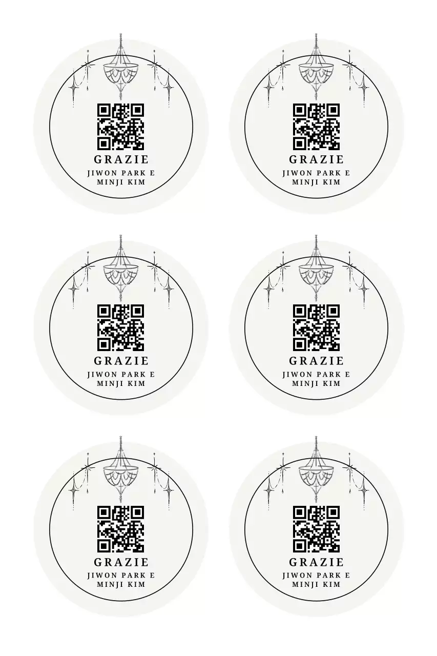 Adesivo semplice per matrimonio bianco