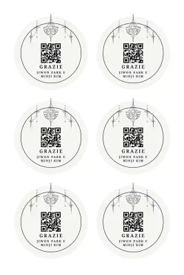 Adesivo semplice per matrimonio bianco