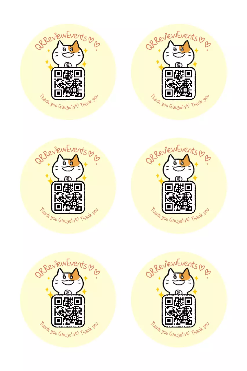 Yellow cute event stickers
