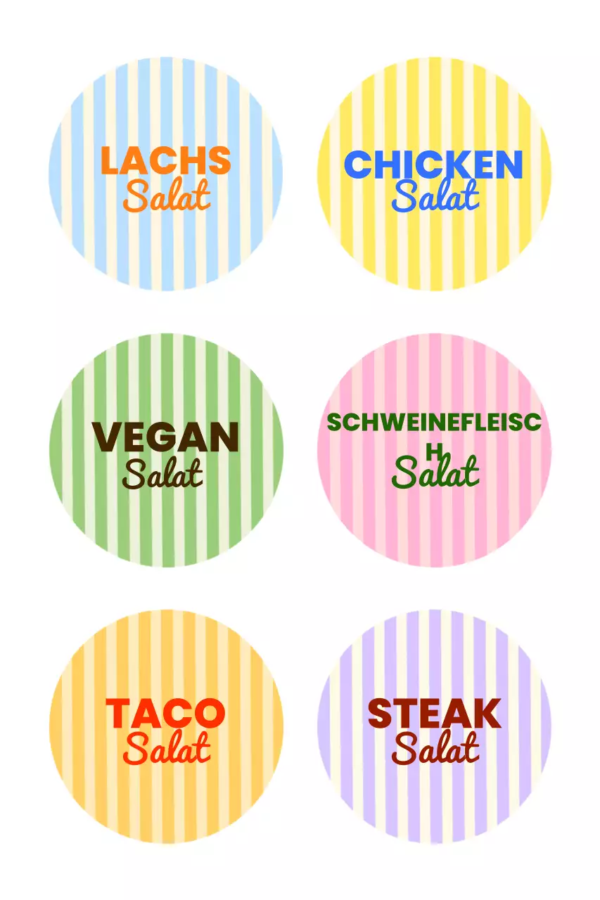 Rainbow Pop Menütafel Werbung