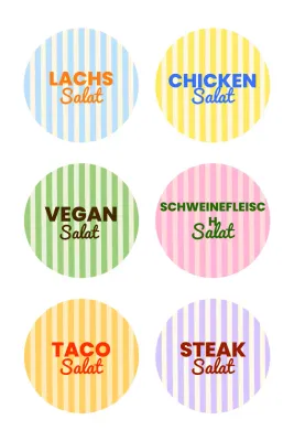 Rainbow Pop Menütafel Werbung