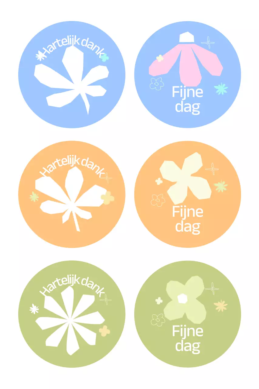 Schattige sticker met hemelsblauwe tekst