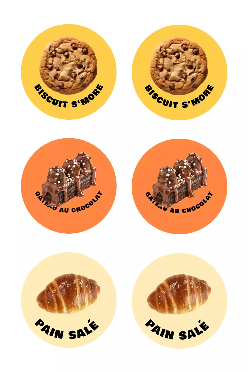 Autocollant Dessert Pop Jaune