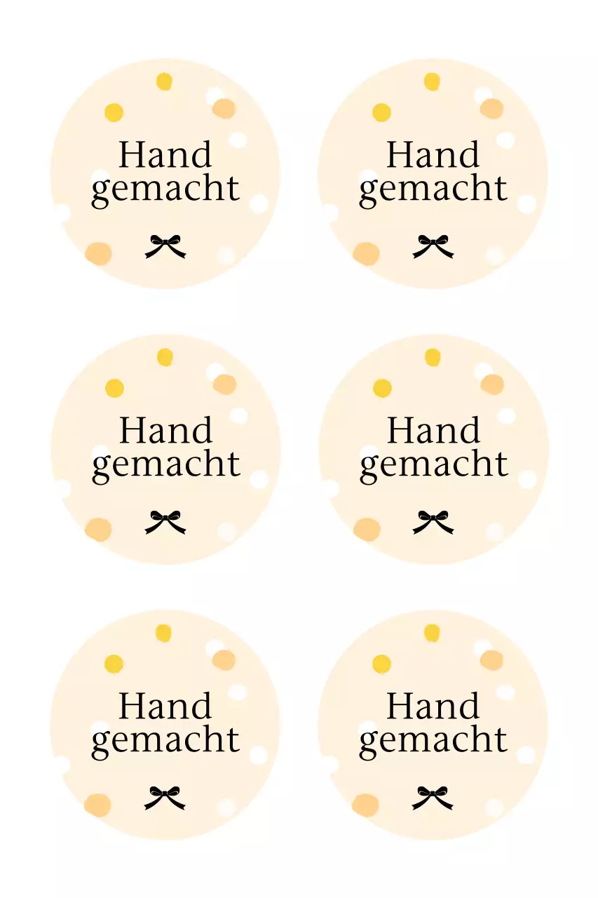 Beige einfacher handgemachter Aufkleber