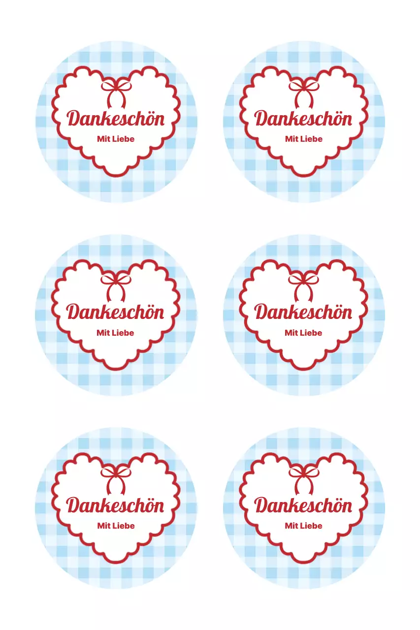 Himmelblauer einfacher Dankeschön-Aufkleber