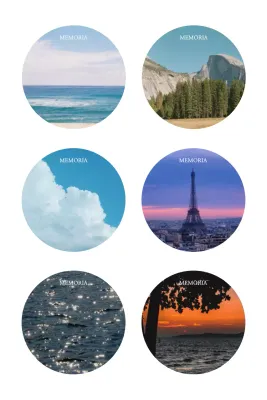 Cartolina da viaggio semplice blu cielo