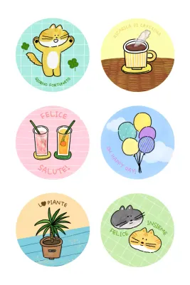 Adesivi per bambini alla menta