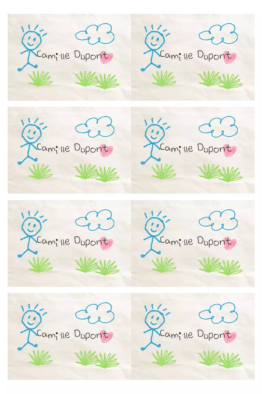 Autocollants mignons pour enfants bleu ciel