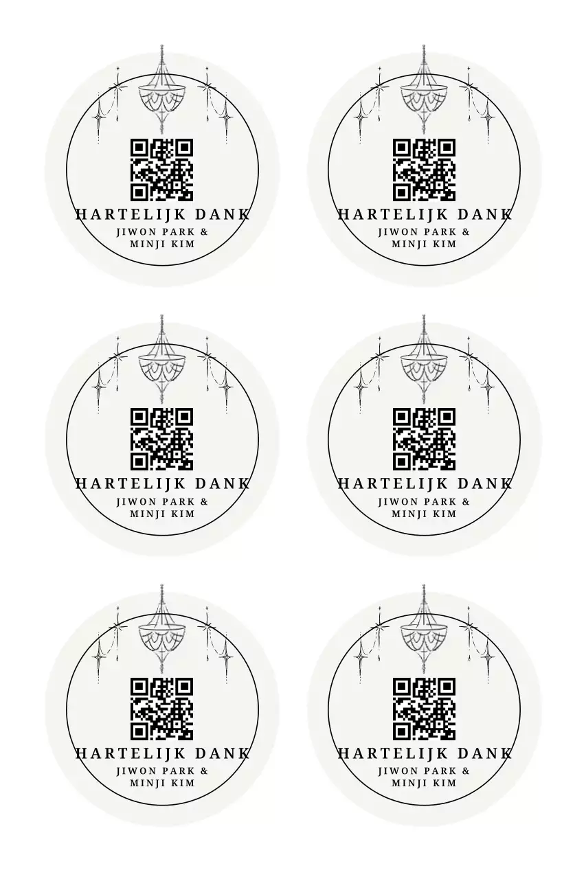 Witte eenvoudige trouwsticker