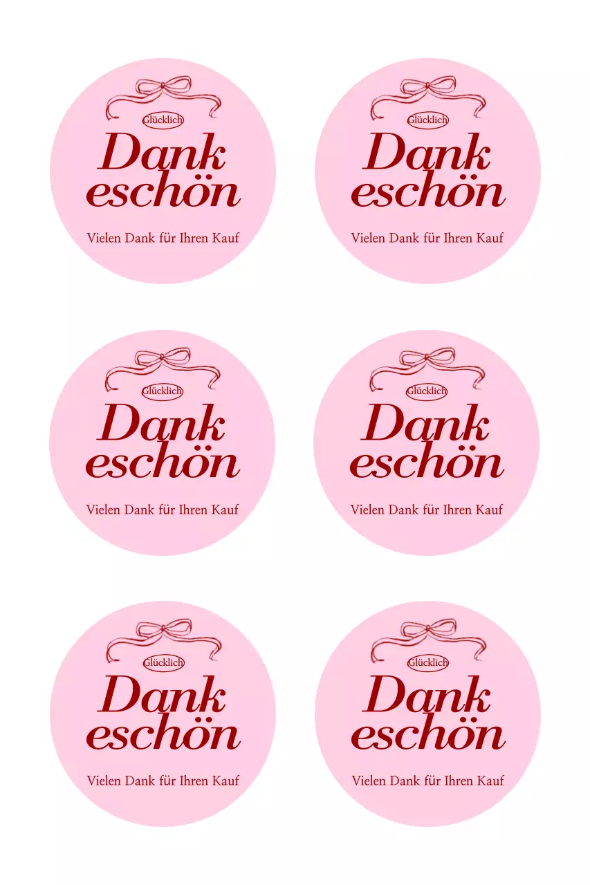 Rosa einfacher Dankeschön-Aufkleber