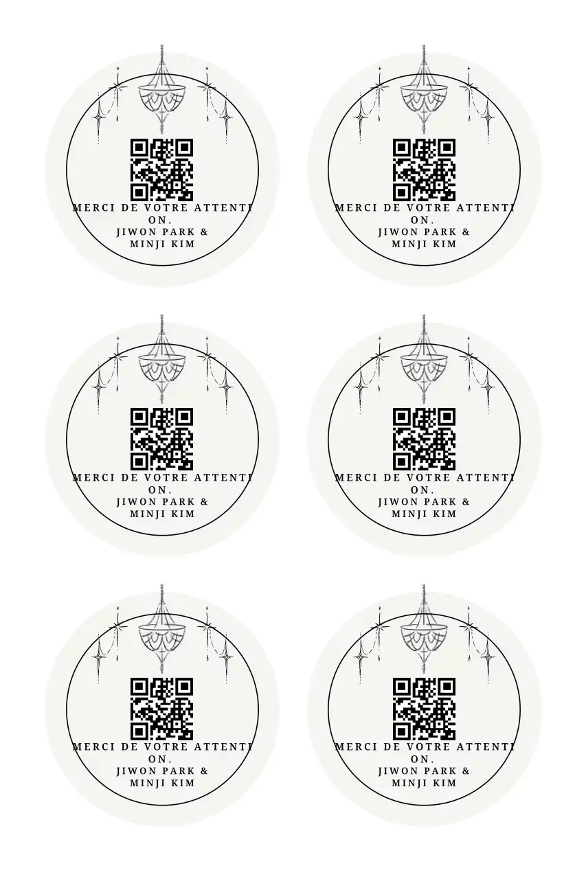 Autocollant de mariage simple blanc