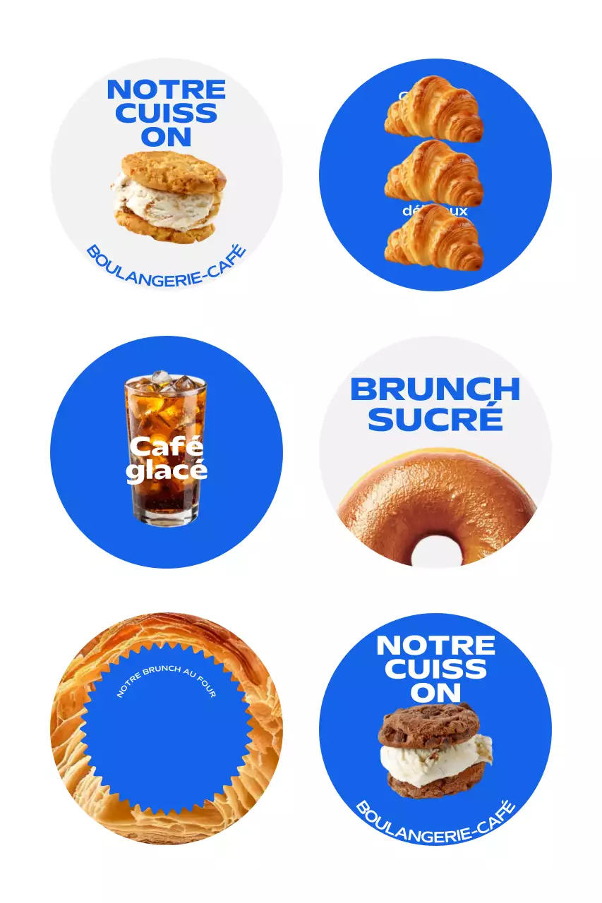 Promotion de la boulangerie moderne bleue
