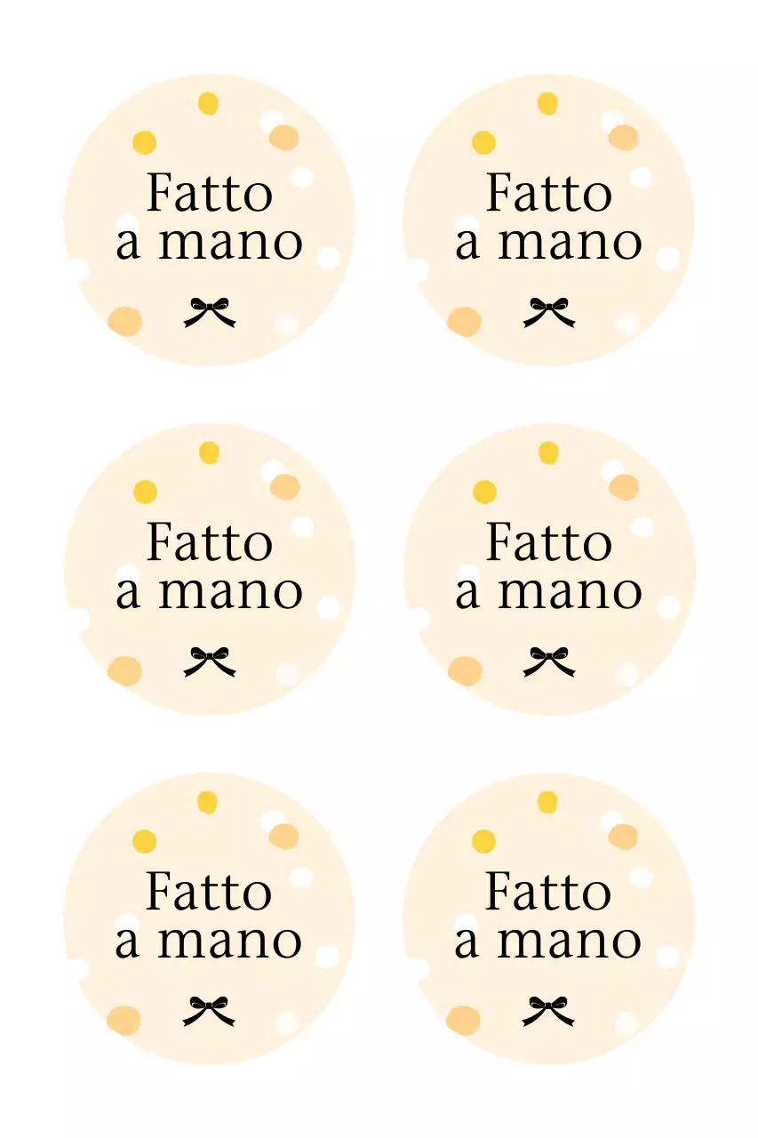 Adesivo beige semplice fatto a mano