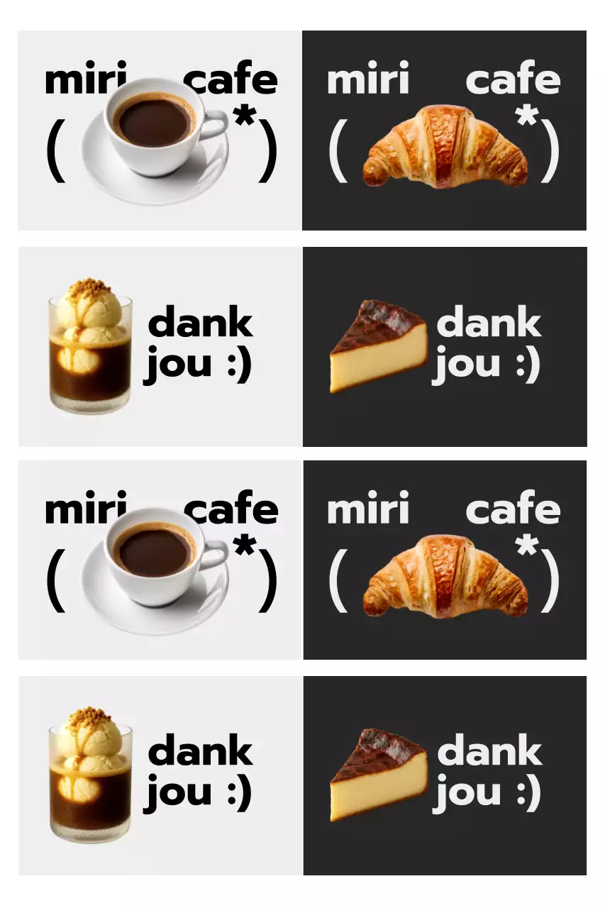 Zwarte moderne cafépromotie