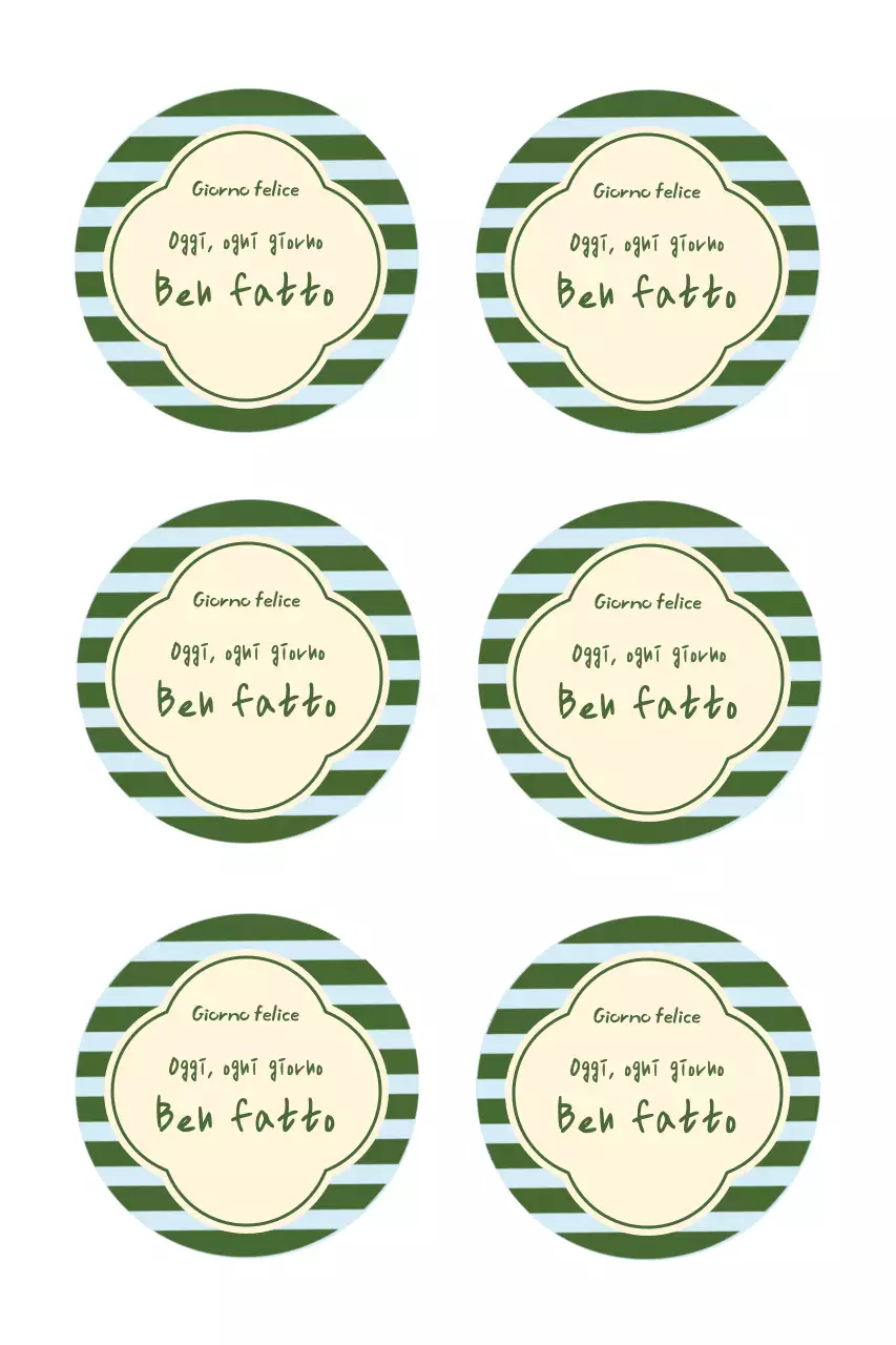 Adesivo verde vintage per sandwich