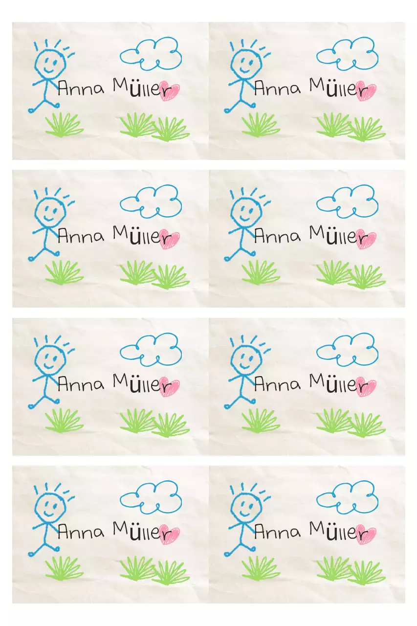 Himmelblaue süße Kinderaufkleber