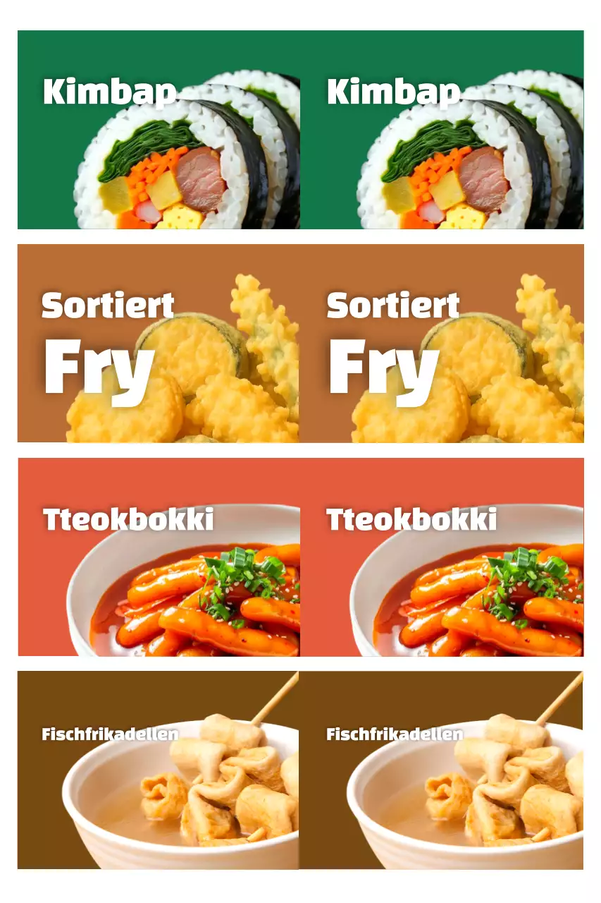 Werbung für das grüne, saubere Snack-Menü