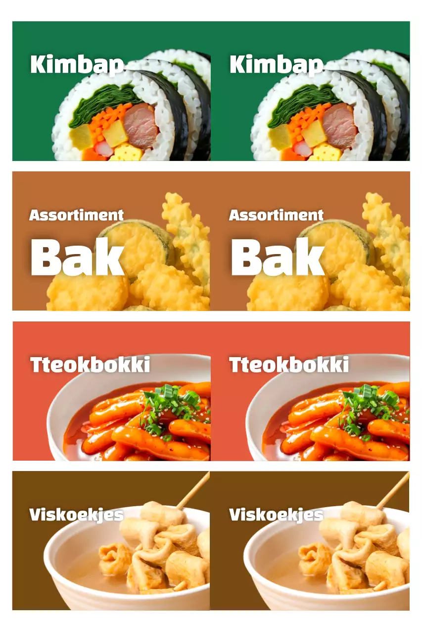 Promotie van het groene, schone snackmenu