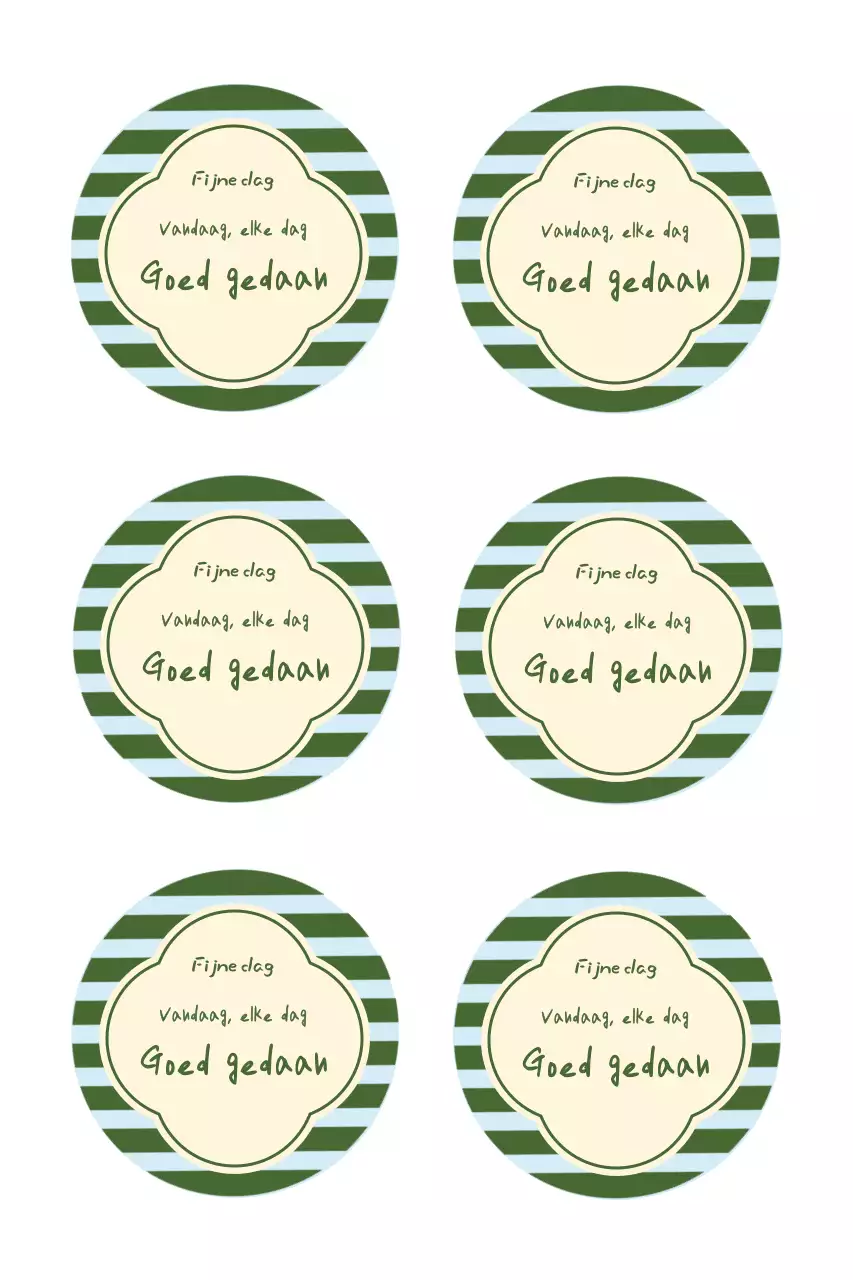 Groene vintage sandwichsticker