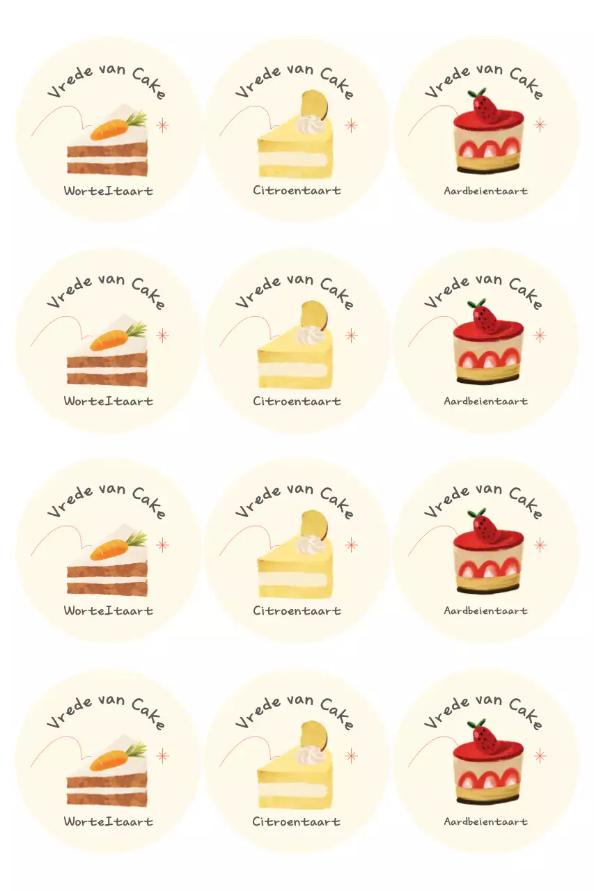 Ivoor schattige dessertsticker