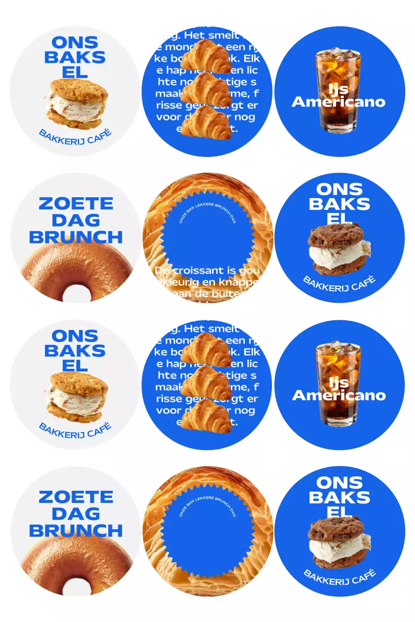 Blauwe Eenvoudige Brunch Promotie