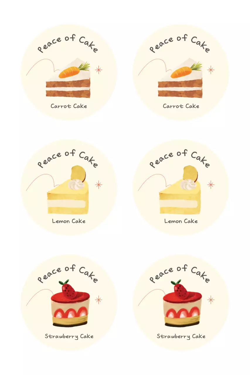 Ivory Cute Dessert Sticker