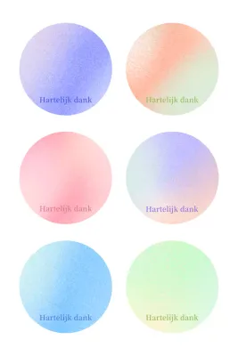 Blauwe eenvoudige bedankgroet