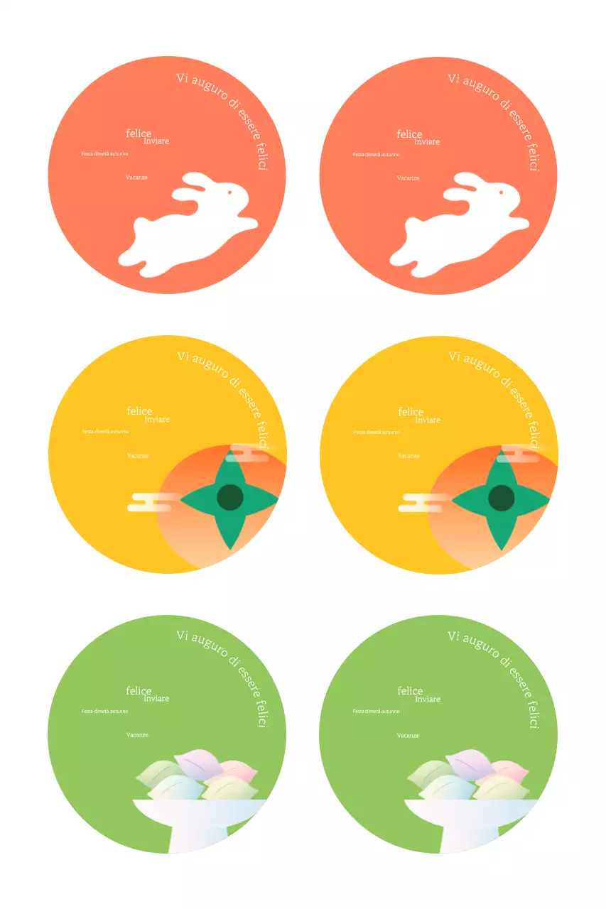 Adesivo arancione tradizionale per le feste