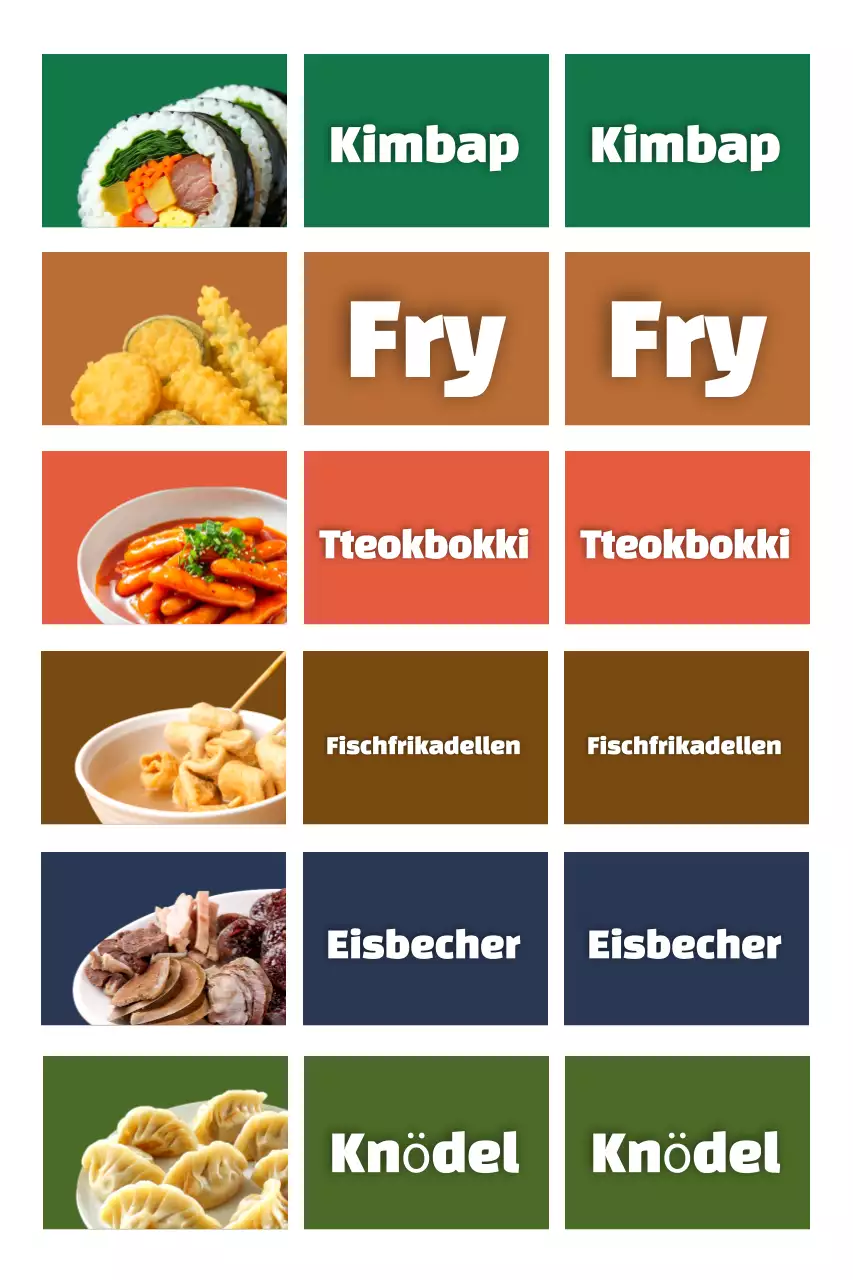 Green Simple Street Food-Menü