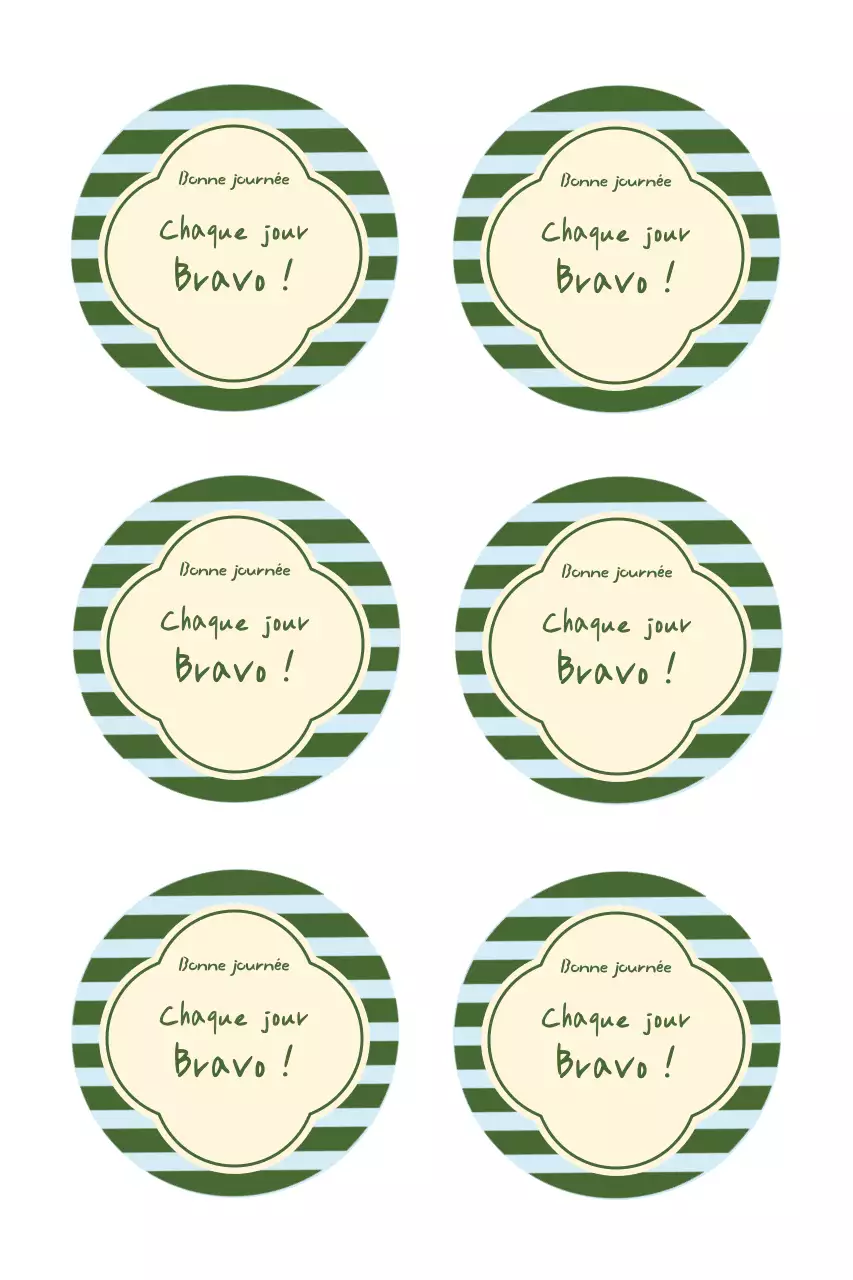 Autocollant sandwich vintage vert