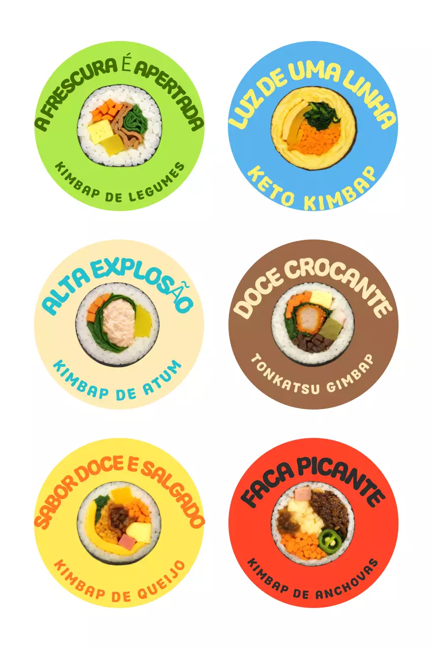 Adesivos de comida Color Pop